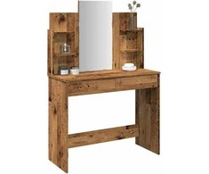 tualetinis staliukas su veidrodžiu Old Wood 96x39x142 cm