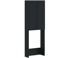 Tualeto spintelė EDE Juoda 66 x 25,5 x 190 cm Apdirbta mediena