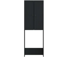 Tualeto spintelė EDE Juoda 66 x 25,5 x 190 cm Apdirbta mediena