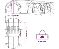 Tunelinė palapinė 4 asmeniui Mėlyna