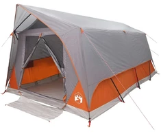 Tunelinė palapinė su stogu Pilka ir oranžinė 10 asmenų