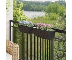 Turėklas 2 pcs Juoda 50 x 17 x 17 cm Metalas