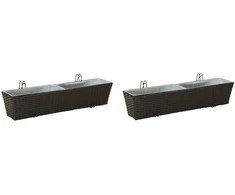 Turėklas 2 pcs 80 x 17 x 17 cm Metalas