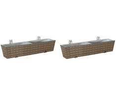 Turėklas 2 pcs 80 x 17 x 17 cm Metalas