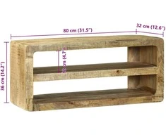 Televizoriaus spintelė 80 x 32 x 36 cm Mango medienos masyvas
