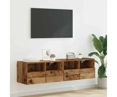 TV staliukas TV sieniniai spintelės 2 pcs Senovinis medis 60 x 30 x 30 cm