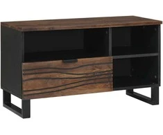 TV staliukas TV vienetai su stalčių graikinis riešutmedis 80 x 33 x 46 cm