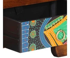 TV Spintelė Daugiaspalvė 110x30x40 Akacijos masyvo