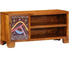 TV Spintelė Daugiaspalvė 90x30x45 Akacijos masyvo