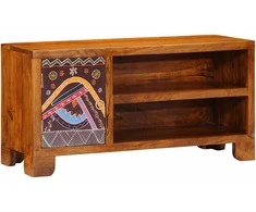 TV Spintelė Daugiaspalvė 90x30x45 Akacijos masyvo