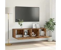 TV staliukas TV spintelių komplektas 2 pcs Įvairiaspalvis 60 x 30 x 30 cm