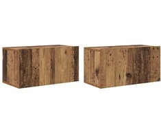 TV staliukas TV spintelių komplektas 2 pcs Įvairiaspalvis 60 x 30 x 30 cm