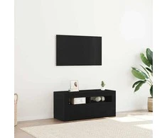 TV staliukas Televizoriaus spintelė Juodas ąžuolas 90 x 35 x 40 cm