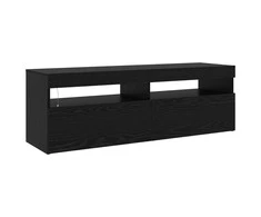 TV staliukas Televizoriaus spintelė 2 pcs Juodas ąžuolas 260 x 37 x 40 cm