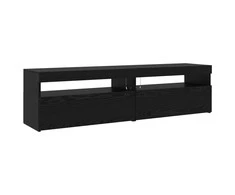TV staliukas Televizoriaus spintelė 3 pcs Juodas ąžuolas 290 x 36,5 x 40 cm