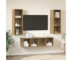 TV staliukas TV spintelių komplektas 3 pcs Amatininkų ąžuolas