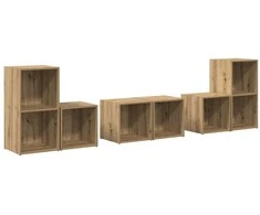 TV staliukas TV spintelių komplektas 6 pcs Amatininkų ąžuolas