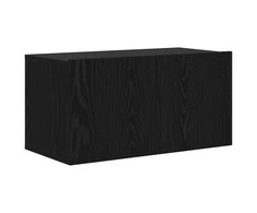 TV staliukas TV spintelių komplektas Juoda 60 x 30 x 30 cm Apdirbta mediena