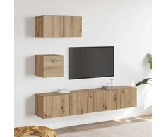 TV staliukas TV spintelių komplektas 3 vnt. Amatininkų ąžuolas