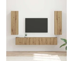 TV staliukas TV spintelių komplektas 3 vnt. Amatininkų ąžuolas
