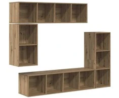 TV staliukas TV spintelių komplektas 4 pcs Amatininkų ąžuolas