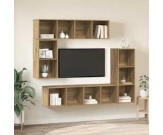 TV staliukas TV spintelių komplektas 4 pcs Amatininkų ąžuolas