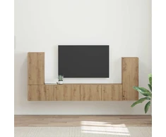 TV staliukas TV spintelių komplektas 4 vnt. Amatininkų ąžuolas
