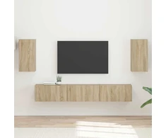 TV staliukas TV spintelių komplektas 5 vnt. Sonoma ąžuolas Apdirbta mediena