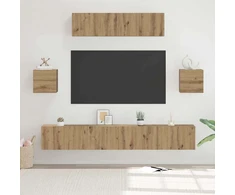 TV staliukas TV spintelių komplektas 7 vnt. Amatininkų ąžuolas