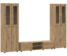 TV spintelių komplektas FLORIN 3 pcs Amatininkų ąžuolas