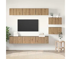 TV staliukas TV spintelių komplektas 8 vnt. Amatininkų ąžuolas
