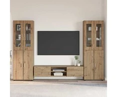 TV spintelių komplektas FLORIN 3 pcs Amatininkų ąžuolas
