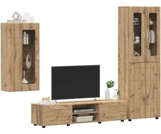 TV spintelių komplektas FLORIN 3 pcs Amatininkų ąžuolas