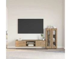 TV spintelių komplektas FLORIN 3 pcs Amatininkų ąžuolas