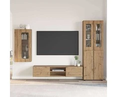 TV spintelių komplektas FLORIN 3 pcs Amatininkų ąžuolas
