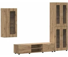 TV spintelių komplektas FLORIN 3 pcs Amatininkų ąžuolas