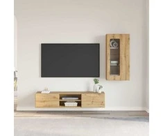 TV spintelių komplektas FLORIN 3 pcs Amatininkų ąžuolas