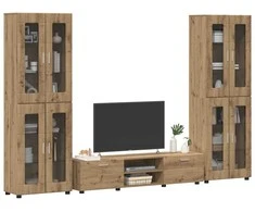 TV spintelių komplektas FLORIN 3 pcs Amatininkų ąžuolas