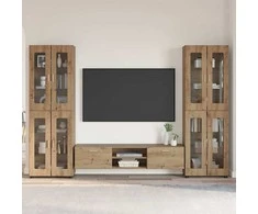 TV spintelių komplektas FLORIN 3 pcs Amatininkų ąžuolas
