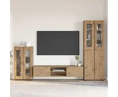 TV spintelių komplektas FLORIN 3 pcs Amatininkų ąžuolas