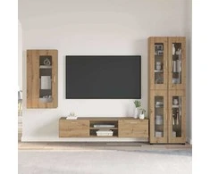 TV spintelių komplektas FLORIN 3 pcs Amatininkų ąžuolas