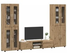 TV spintelių komplektas FLORIN 3 pcs Amatininkų ąžuolas