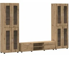 TV spintelių komplektas FLORIN 3 pcs Amatininkų ąžuolas