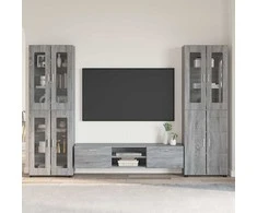 TV spintelių komplektas su stalčių FLORIN 3 pcs Pilkas Sonoma
