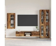 TV spintelių komplektas su stalčių FLORIN 3 pcs Senas medis