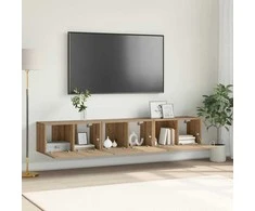 TV staliukas TV spintelių komplektas 3 pcs Ruda 60 x 30 x 30 cm