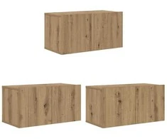 TV staliukas TV spintelių komplektas 3 pcs Ruda 60 x 30 x 30 cm