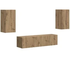 TV staliukas TV spintelių komplektas 4 pcs Amatininkų ąžuolas