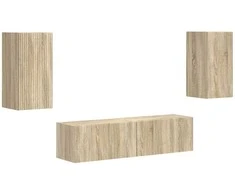 TV staliukas TV spintelių komplektas 4 pcs Sonoma ąžuolas Apdirbta mediena