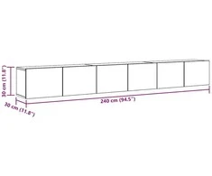 TV staliukas 3 dalių sieninis televizoriaus spintelės komplektas Artisan Oak